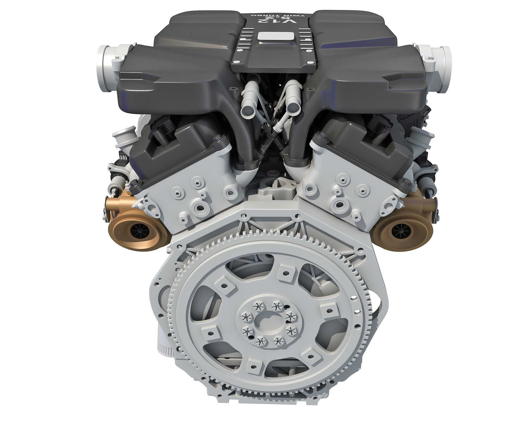 Animation V12 Engine 3D model_23