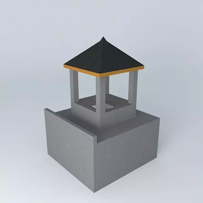 Well dome with roof Free 3D model