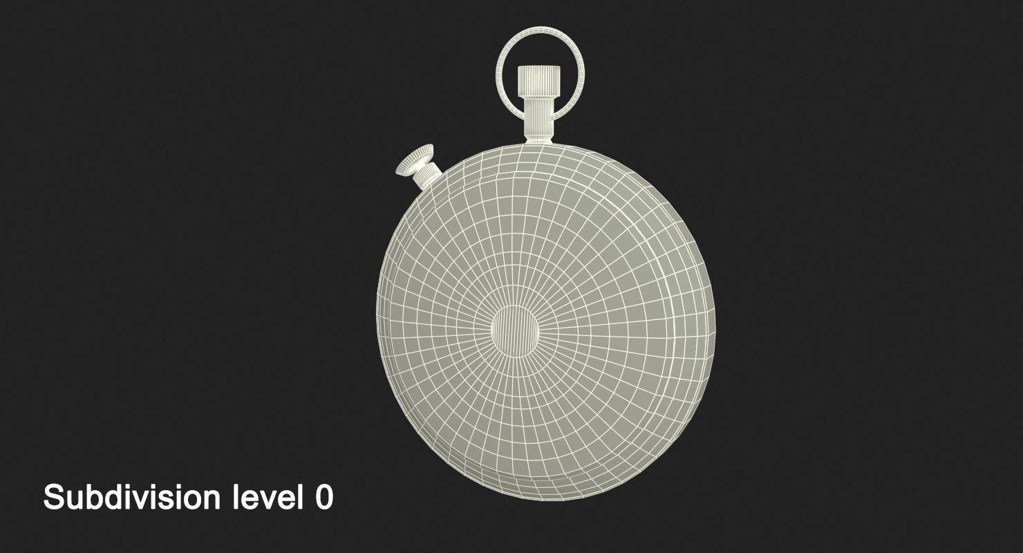 VINTAGE WATCH Low-poly 3D model_5