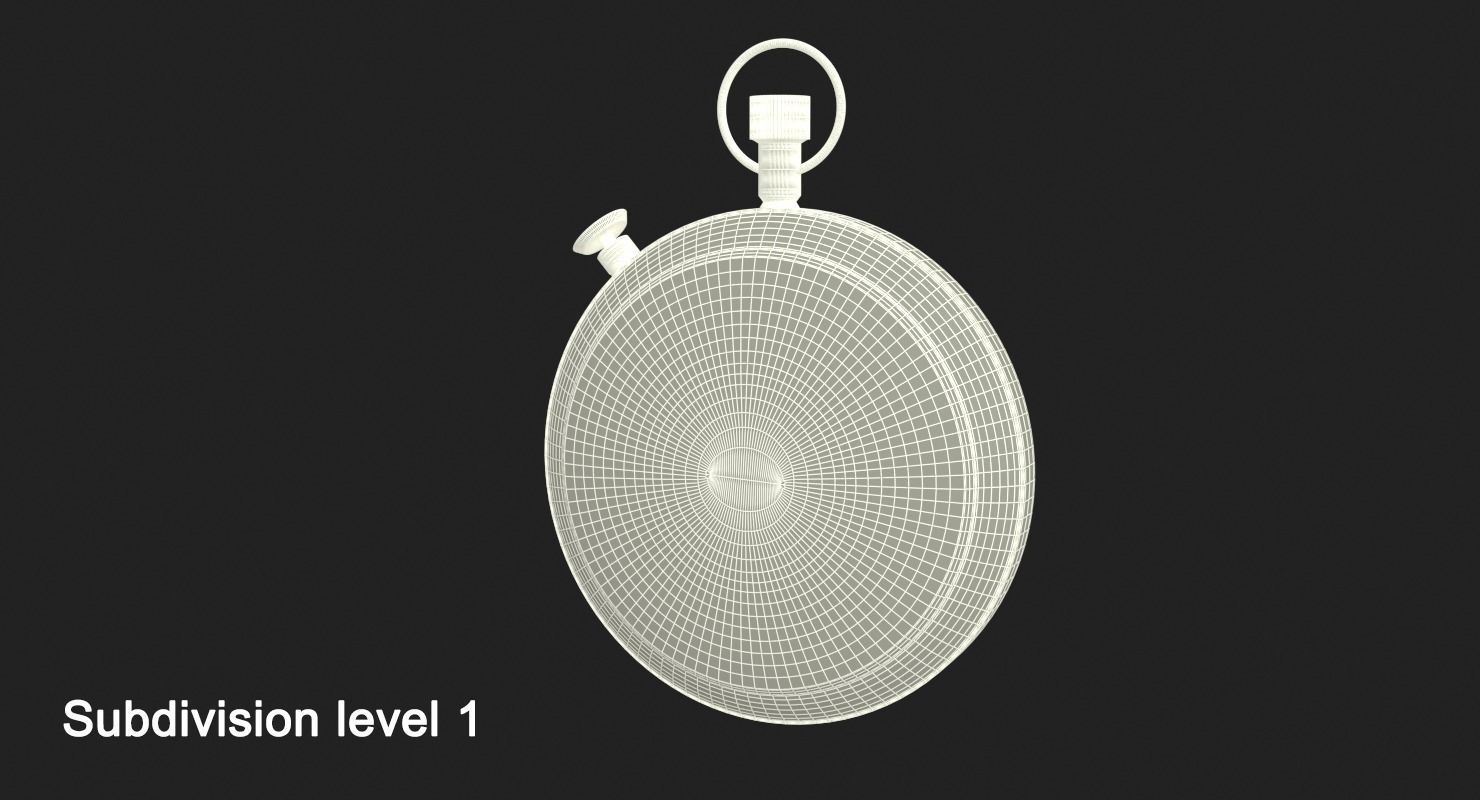 VINTAGE WATCH Low-poly 3D model_6