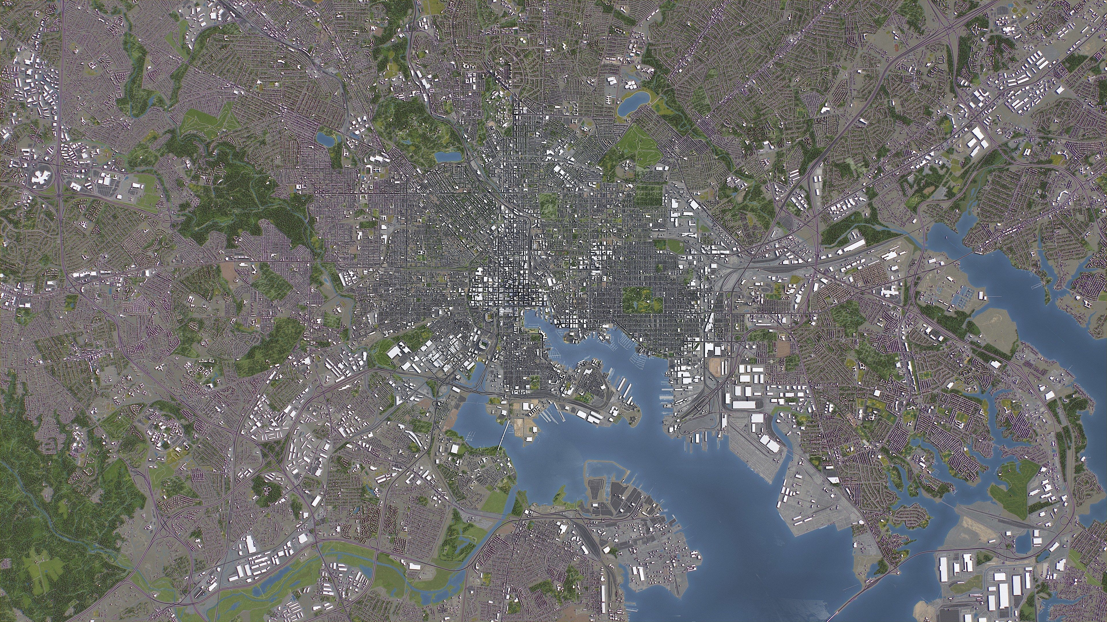 Baltimore - 3D City Model Low-poly 3D model_18
