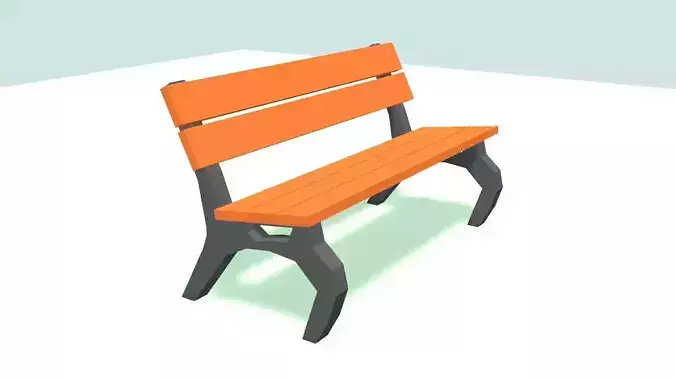 Low poly Park Bench by RICHARD HIND Free 3D model
