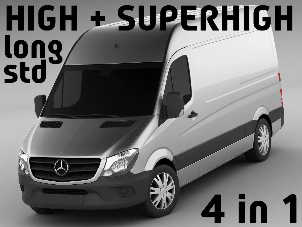 Mercedes Sprinter 2014 High and Superhigh 3D model_0