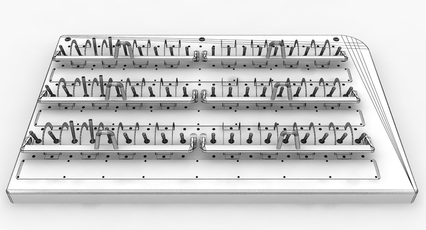 Mi-8MT Mi-17MT Right Circuit Breaker Console English Low-poly 3D model_11