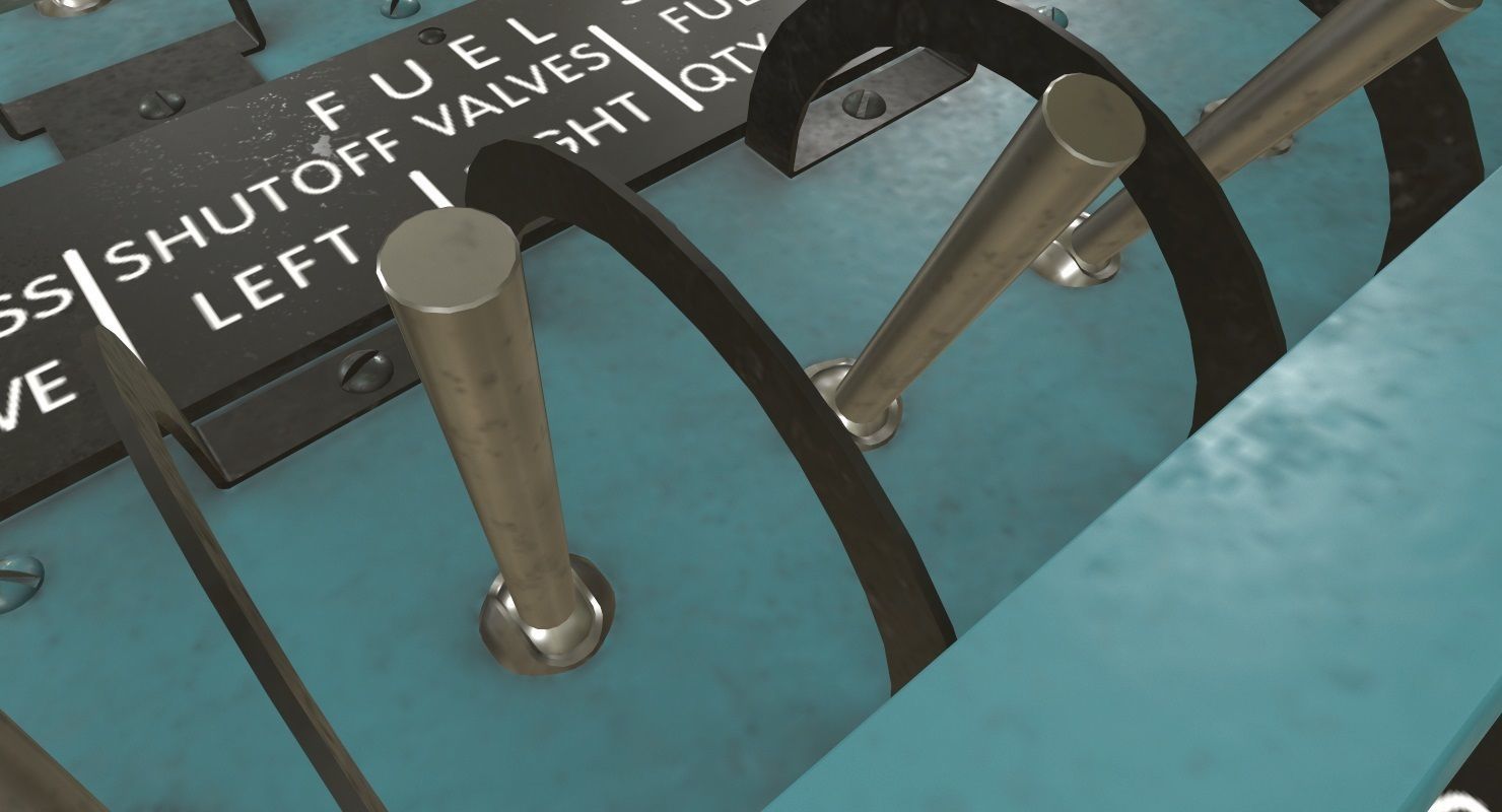 Mi-8MT Mi-17MT Right Circuit Breaker Console English Low-poly 3D model_6