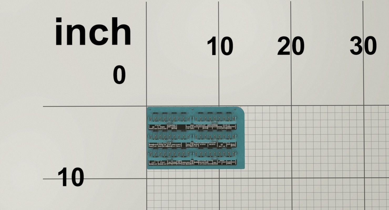 Mi-8MT Mi-17MT Right Circuit Breaker Console English Low-poly 3D model_10