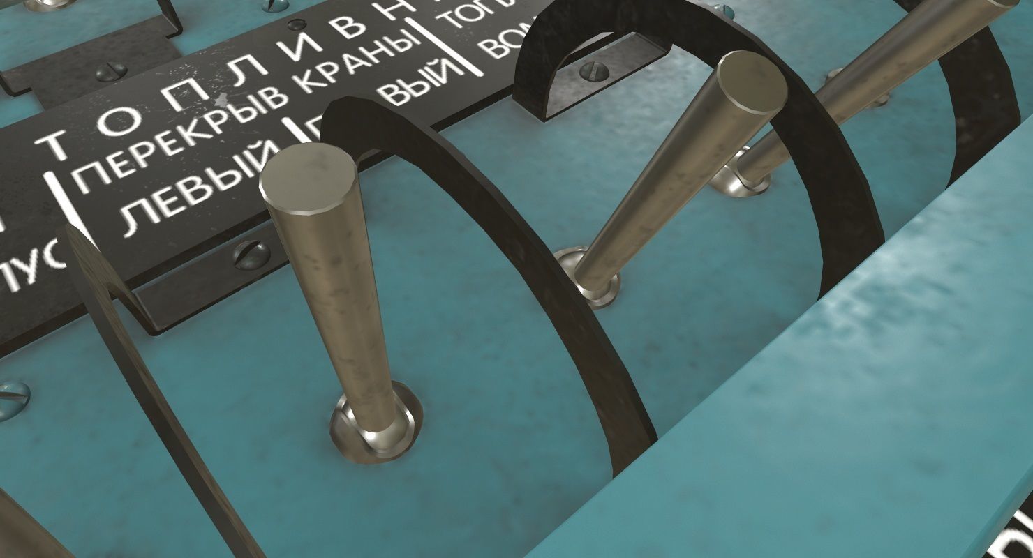 Mi-8MT Mi-17MT Right Circuit Breaker Console Russian Low-poly 3D model_6