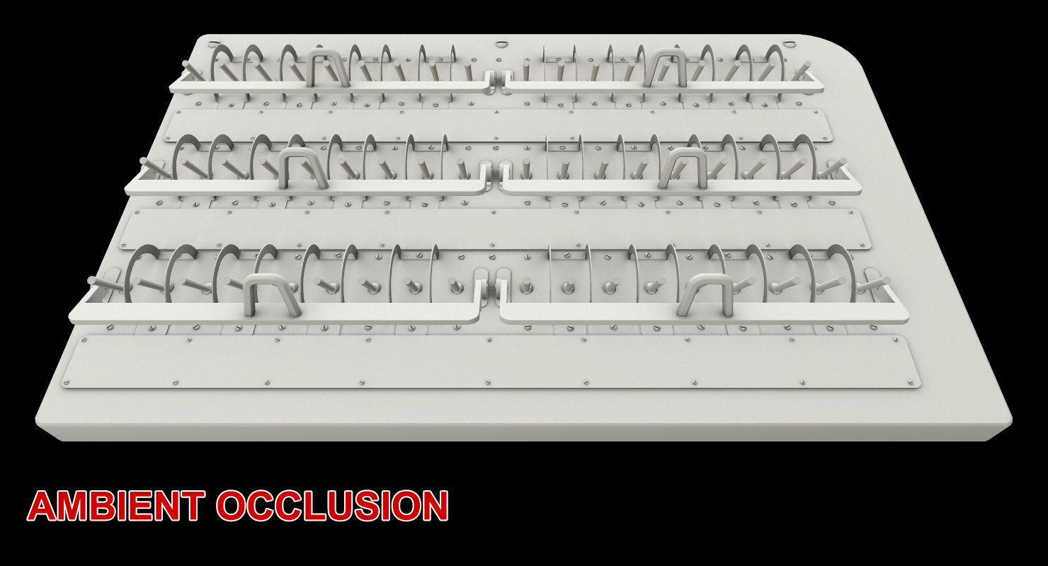 Mi-8MT Mi-17MT Right Circuit Breaker Console Russian Low-poly 3D model_22