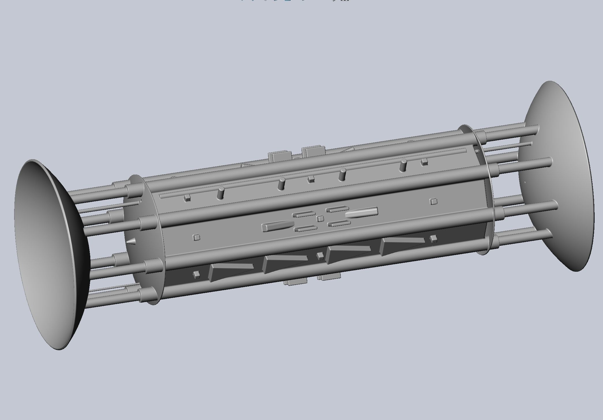 Orion Drive Two Ended Interstellar Ship Concept 3D print model_9