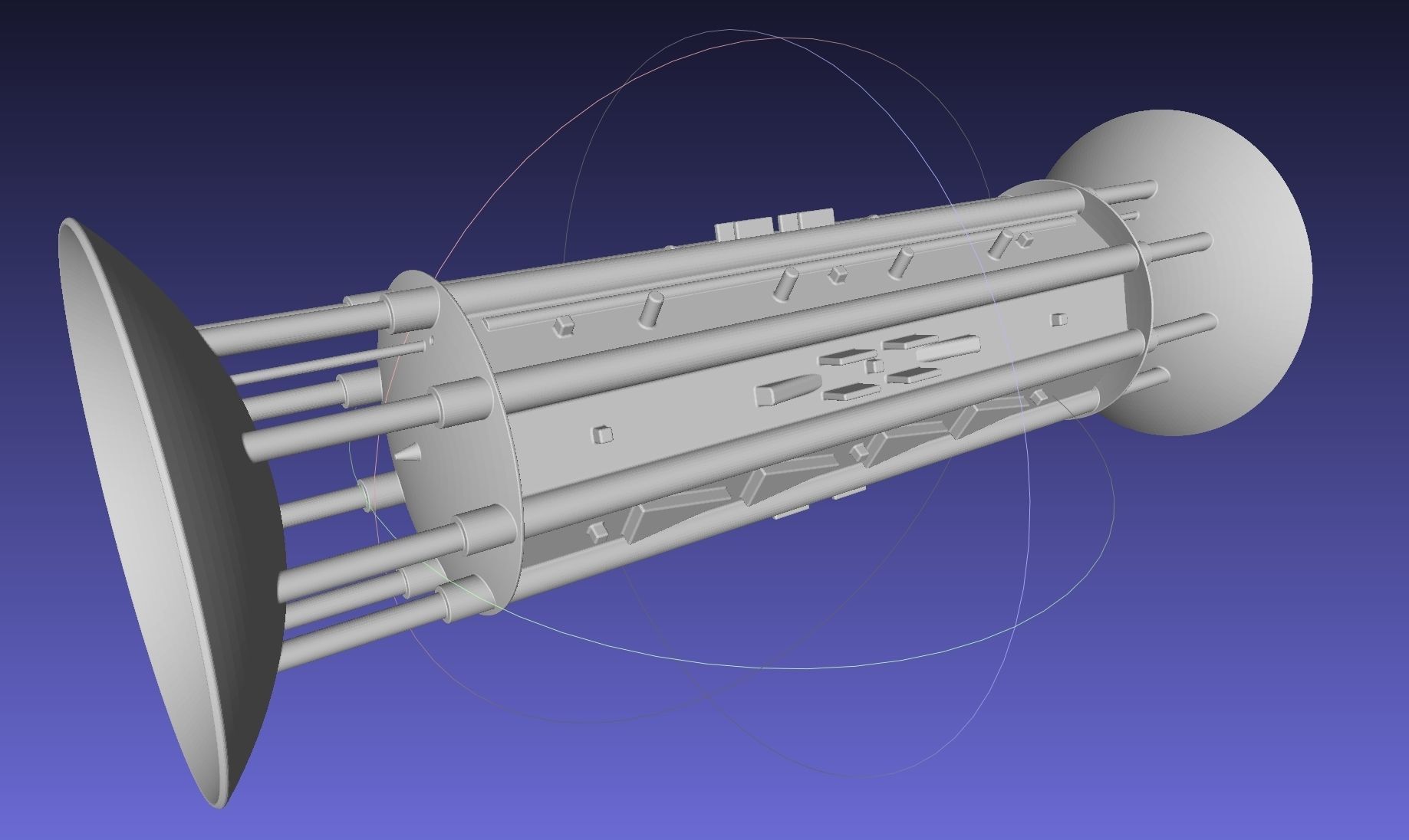 Orion Drive Two Ended Interstellar Ship Concept 3D print model_15
