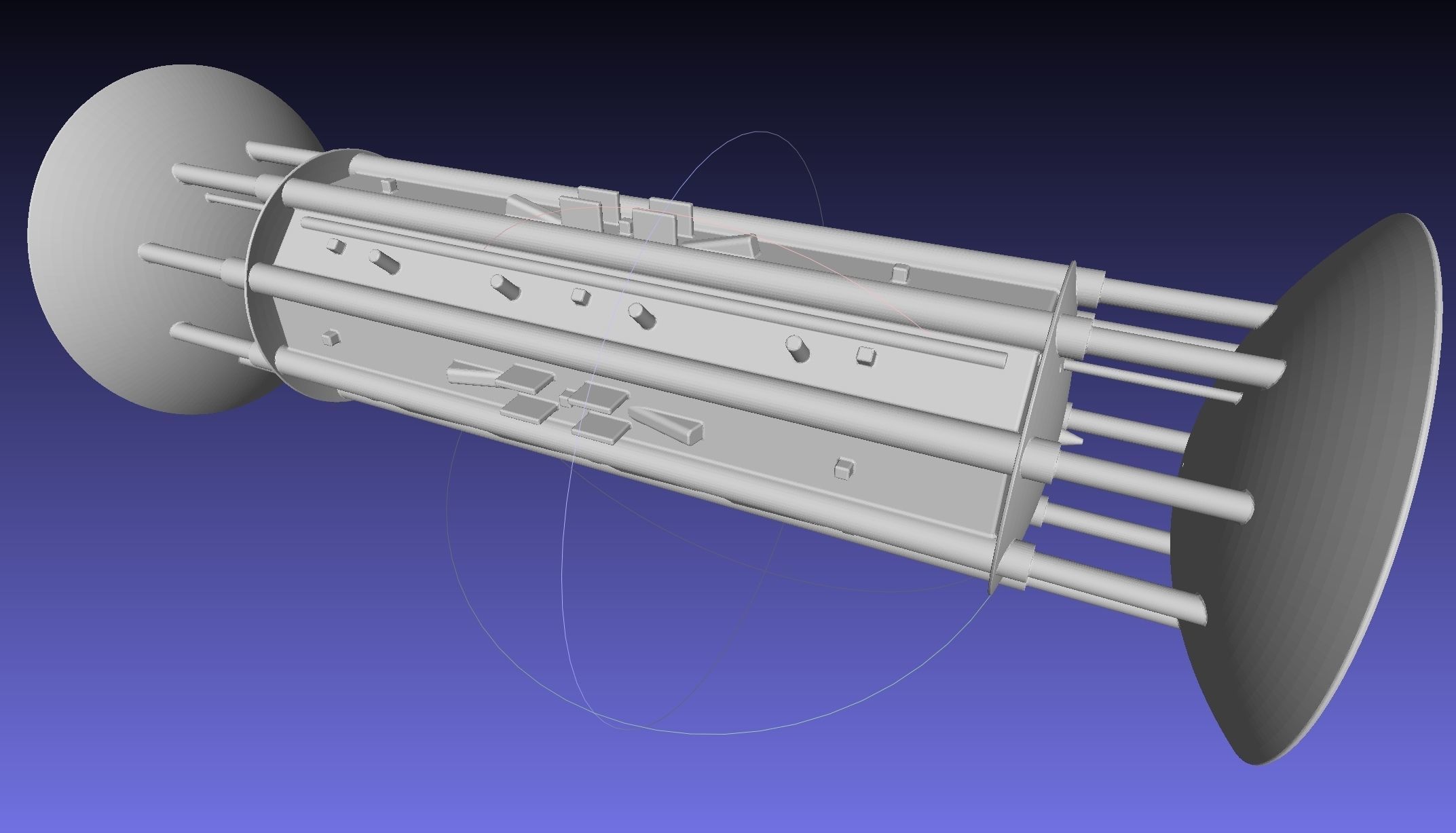 Orion Drive Two Ended Interstellar Ship Concept 3D print model_21