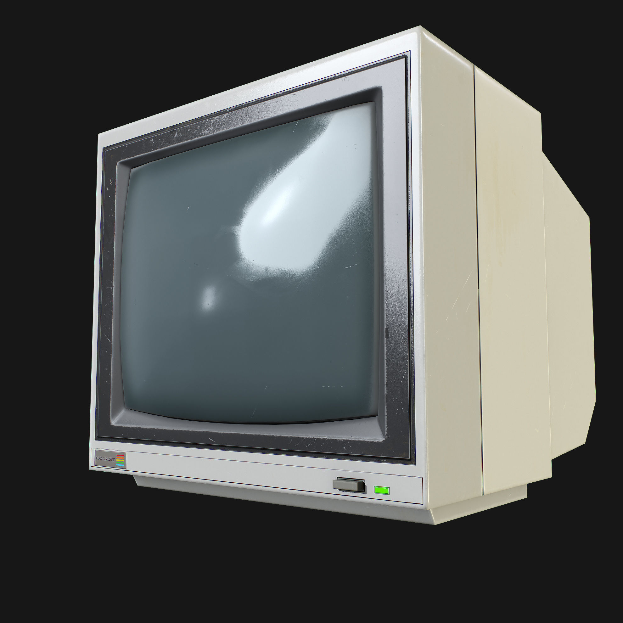 CCTV Monitor 02 Low-poly 3D model_4