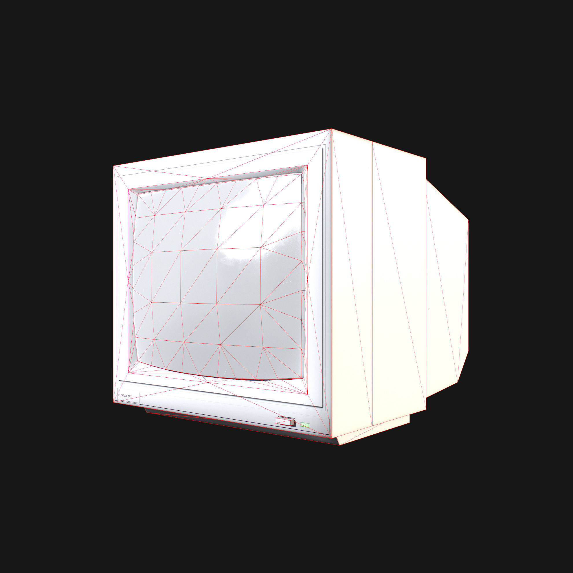 CCTV Monitor 02 Low-poly 3D model_8