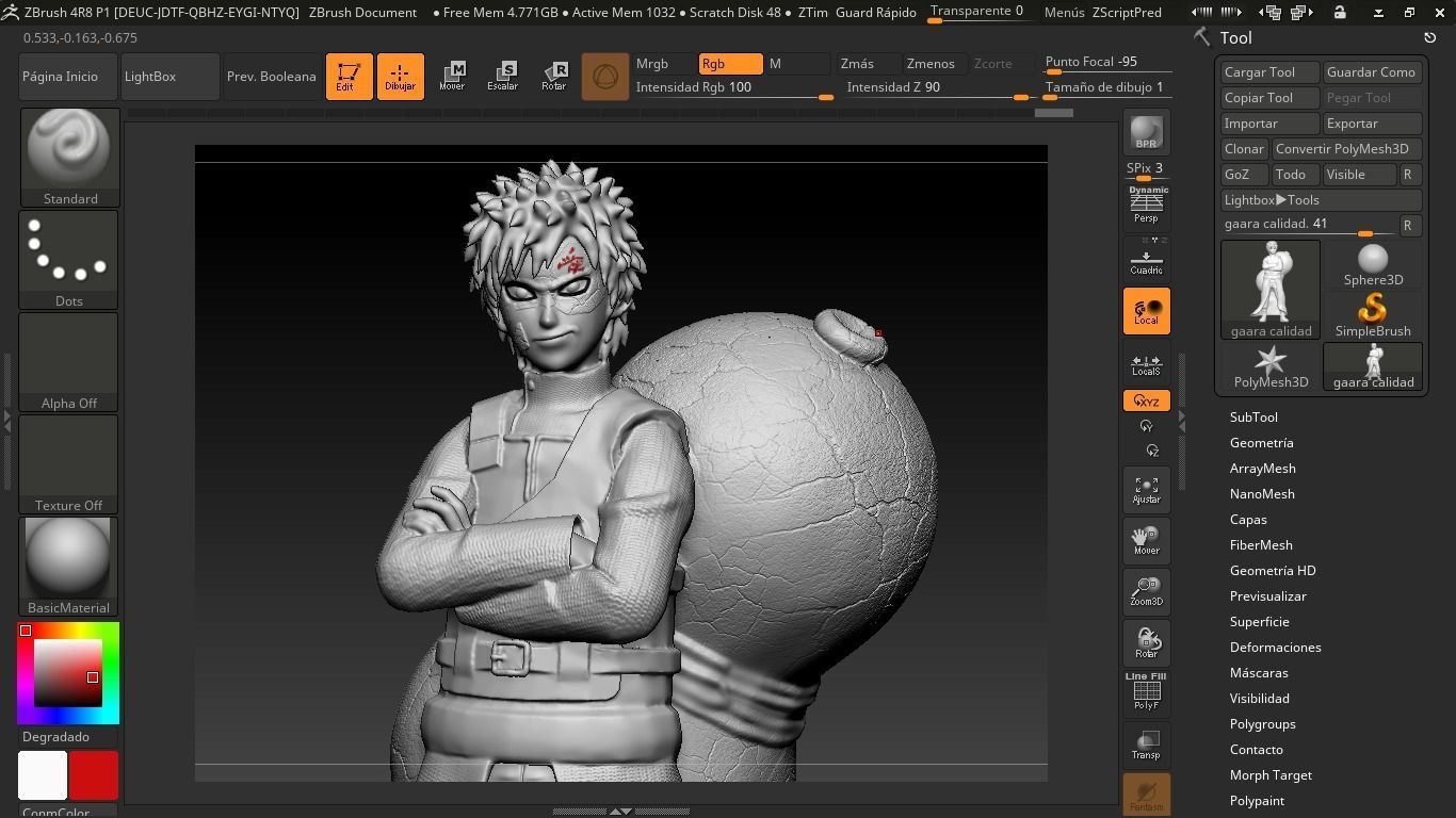 gaara del desierto de naruto 3D print model_11