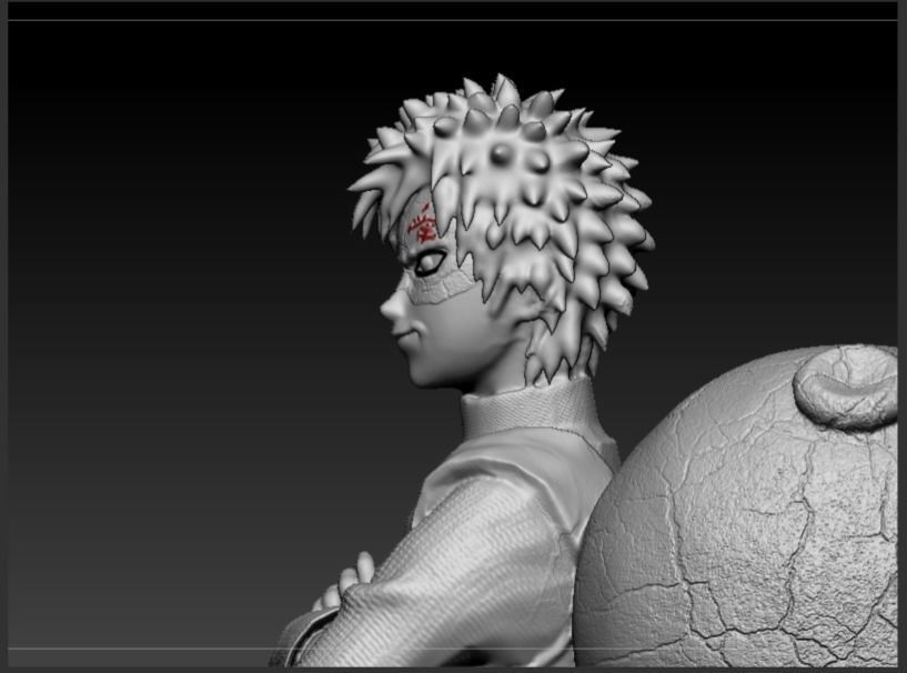 gaara del desierto de naruto 3D print model_4