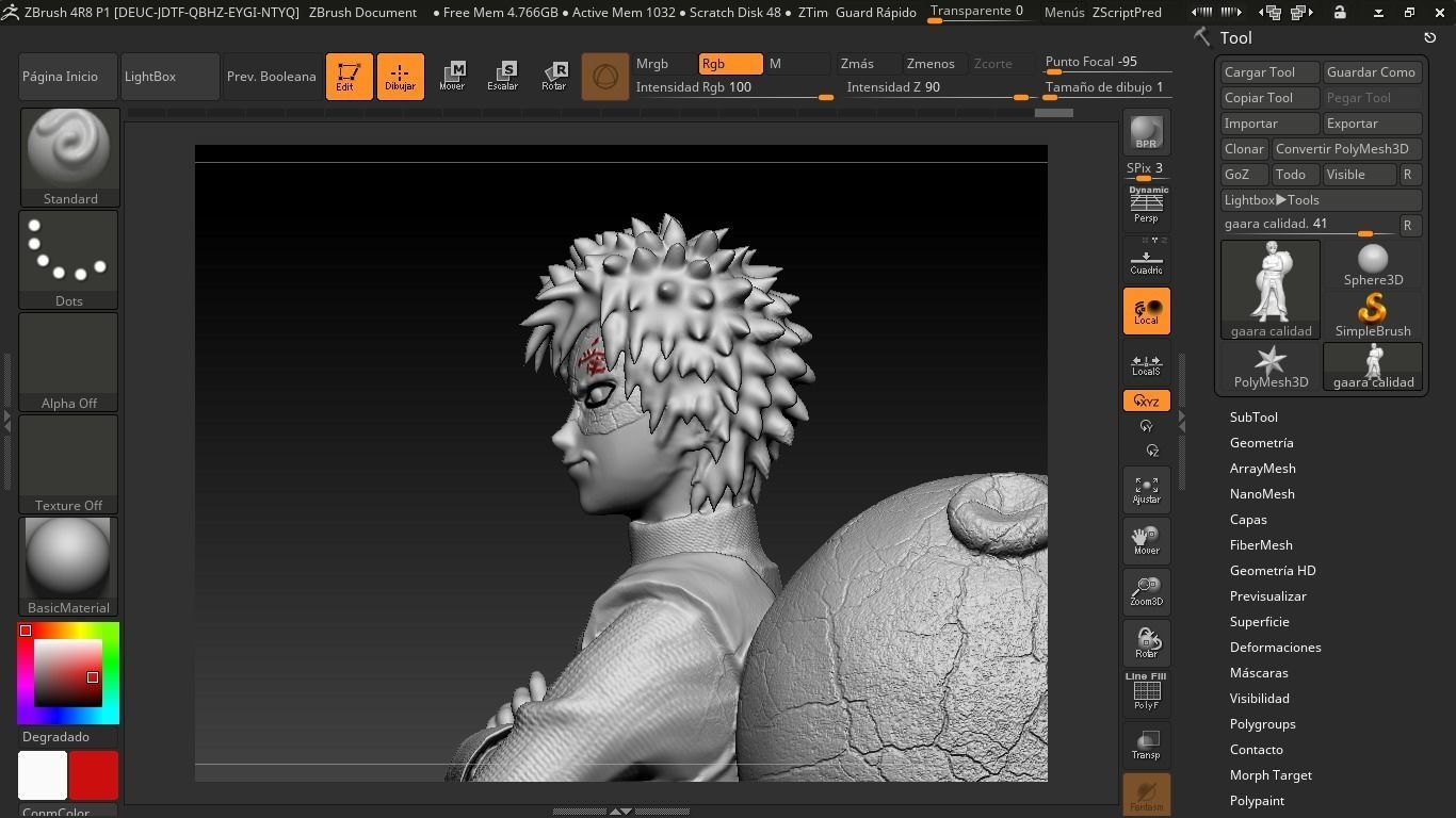 gaara del desierto de naruto 3D print model_13