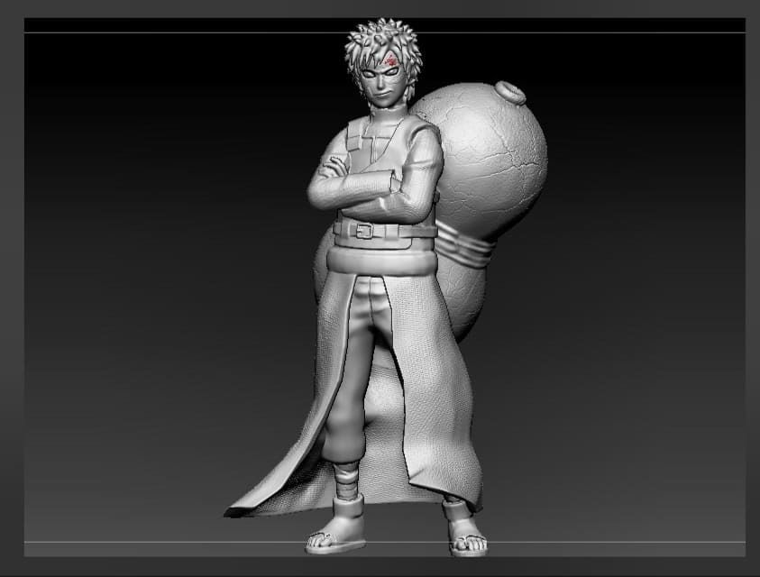 gaara del desierto de naruto 3D print model_3