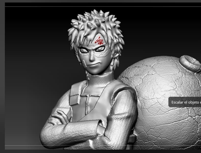 gaara del desierto de naruto 3D print model_1