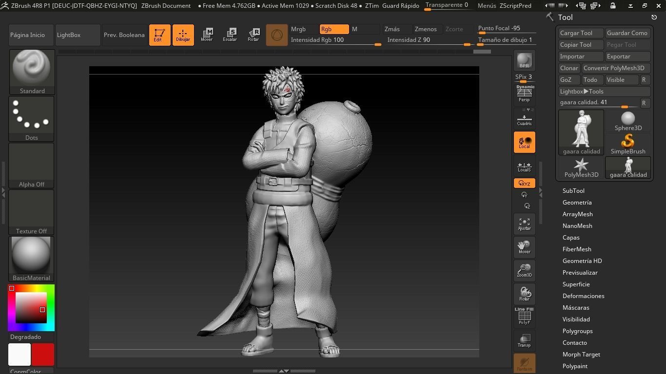 gaara del desierto de naruto 3D print model_12