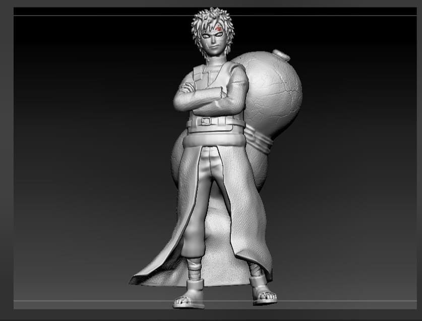 gaara del desierto de naruto 3D print model_7