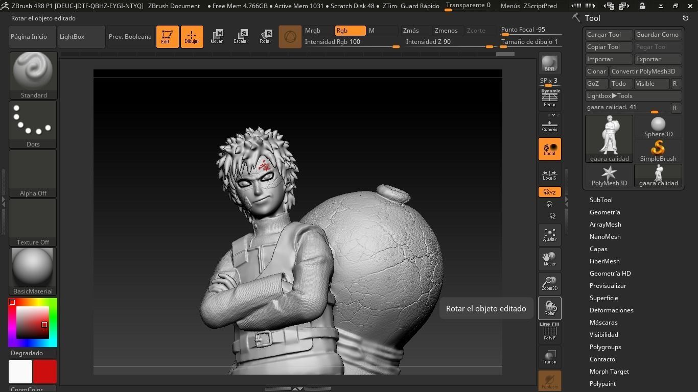 gaara del desierto de naruto 3D print model_10
