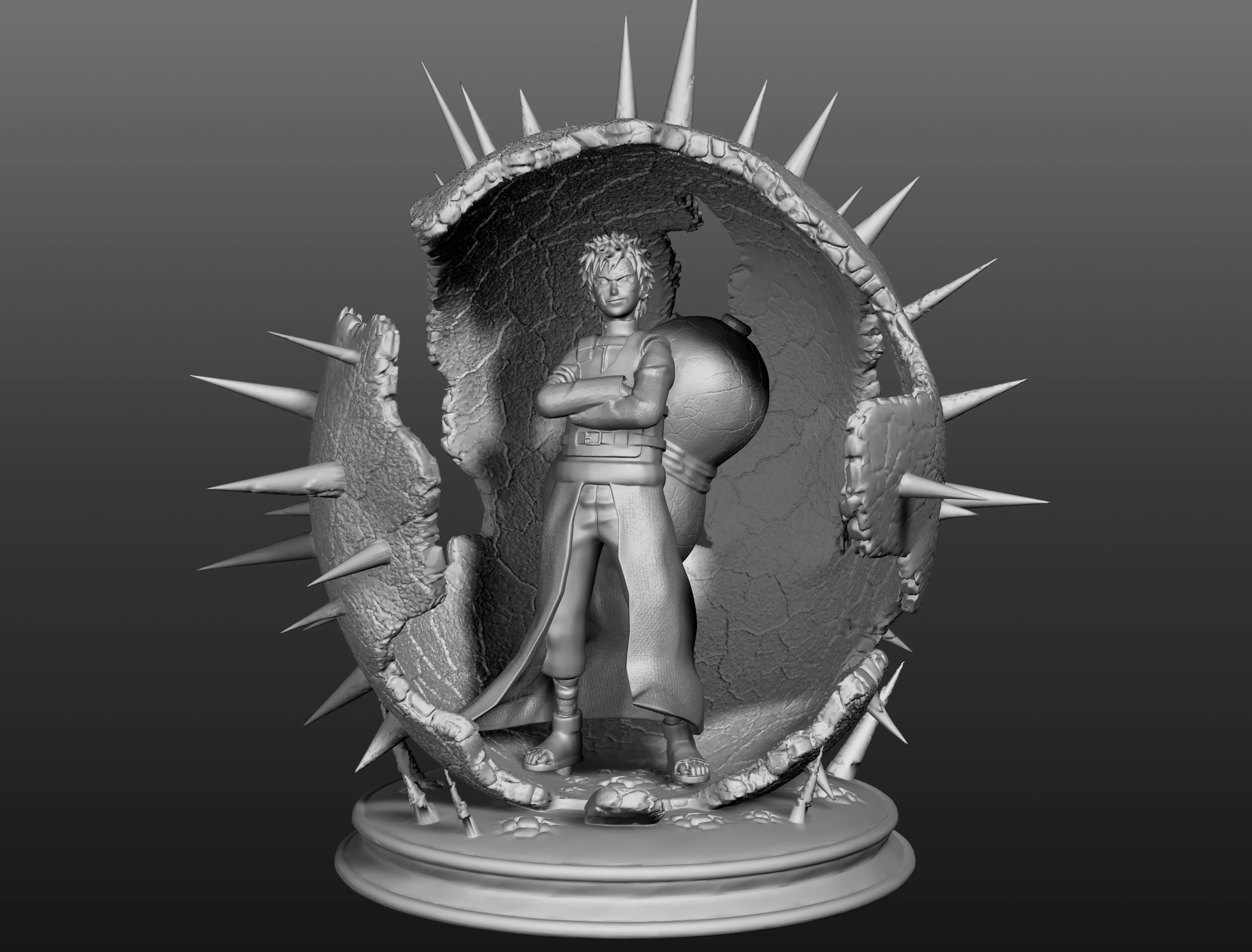 gaara del desierto de naruto 3D print model_0