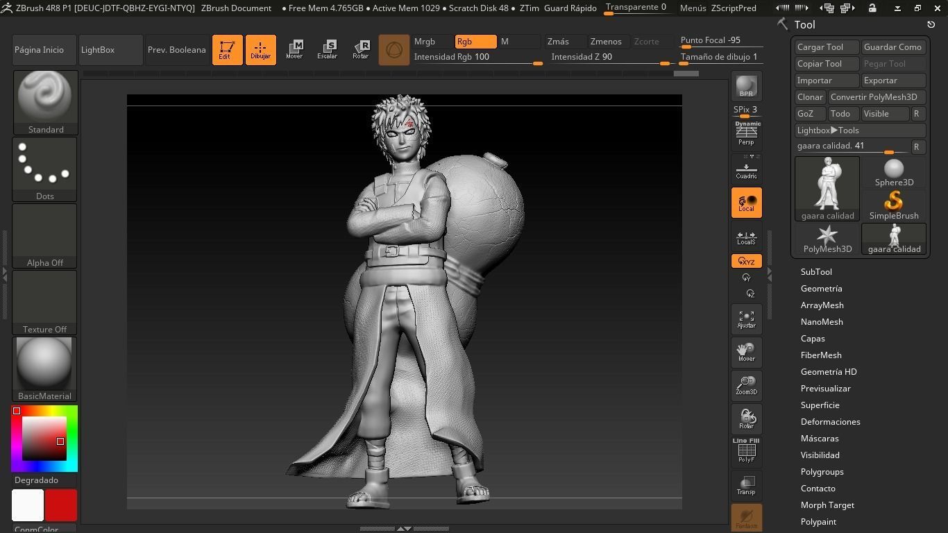 gaara del desierto de naruto 3D print model_15
