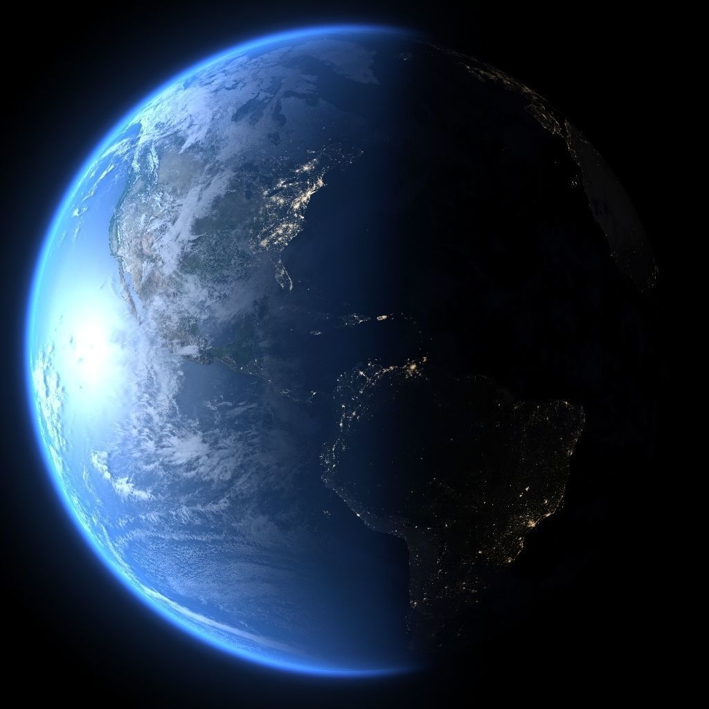 Earth in April 3D model_2