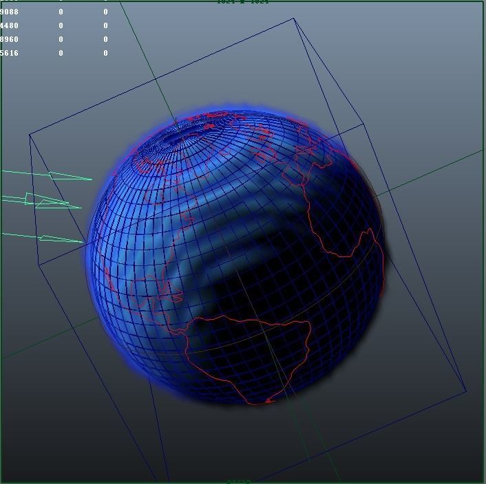 Earth in April 3D model_10