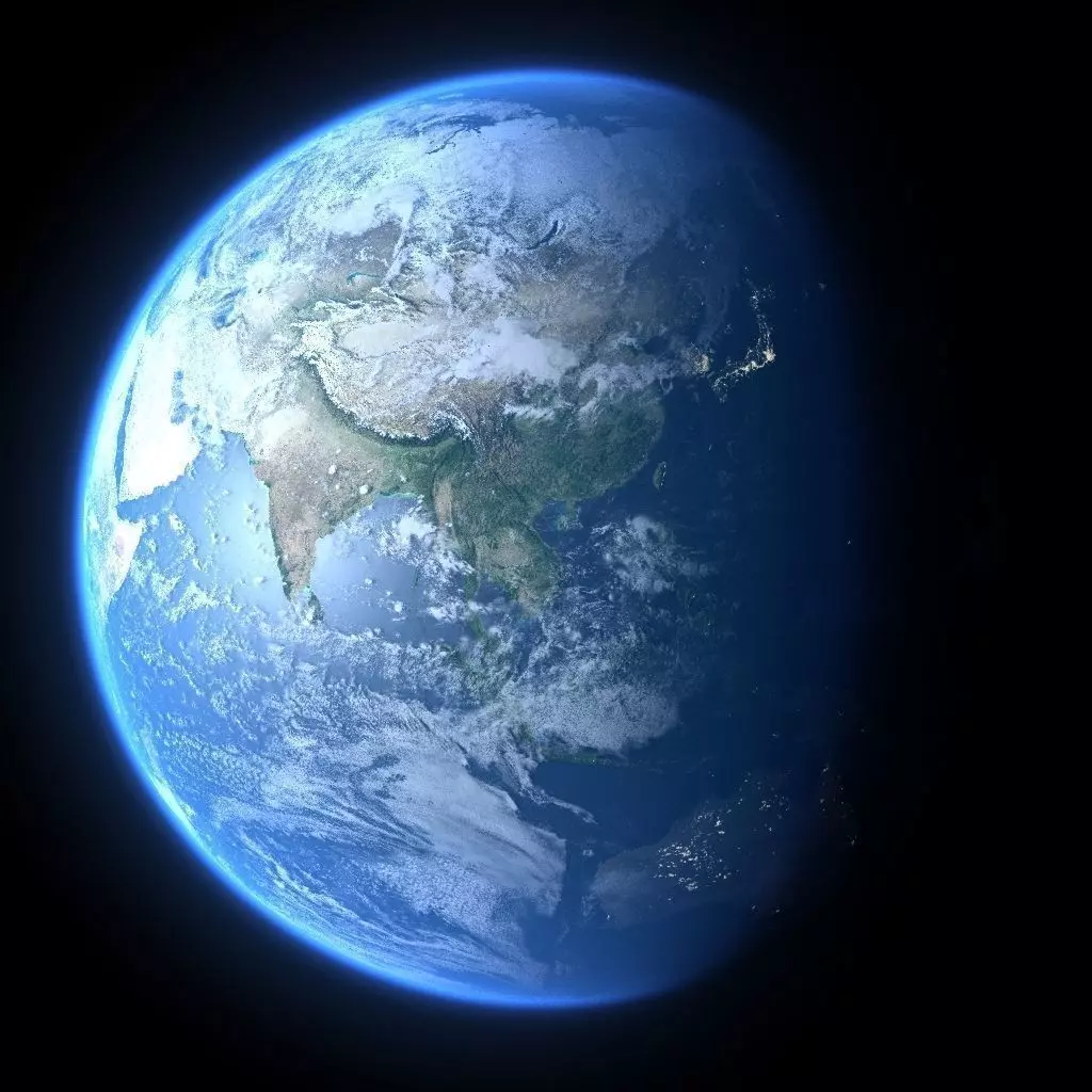 Earth in April 3D model_0