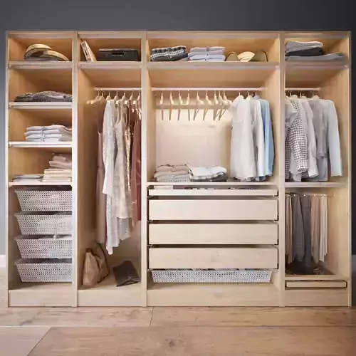 Wardrobe with Clothes  3D model