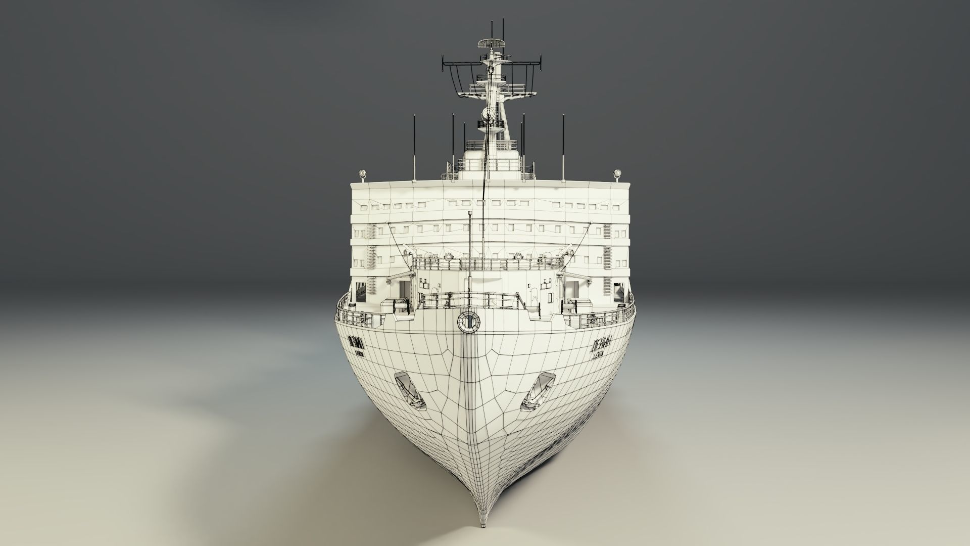 Icebreaker Lenin Low-poly 3D model_21