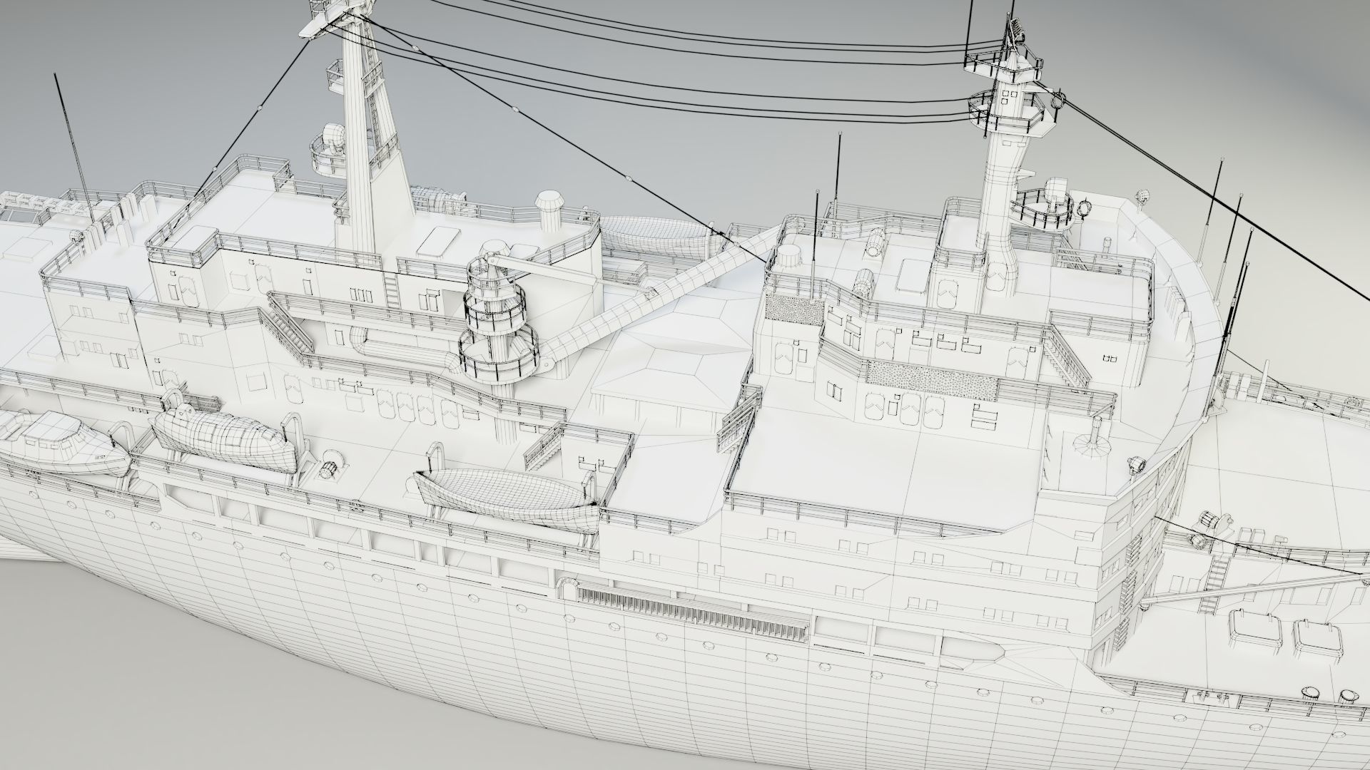 Icebreaker Lenin Low-poly 3D model_17