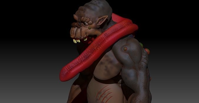 Osuba gorilla wearing scarf 3D print model