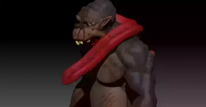 Osuba gorilla wearing scarf 3D print model