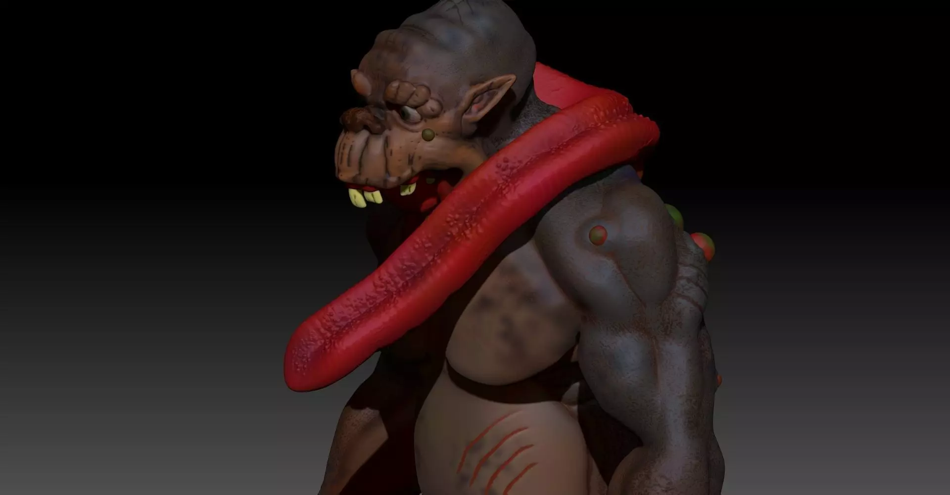 Osuba gorilla wearing scarf 3D print model