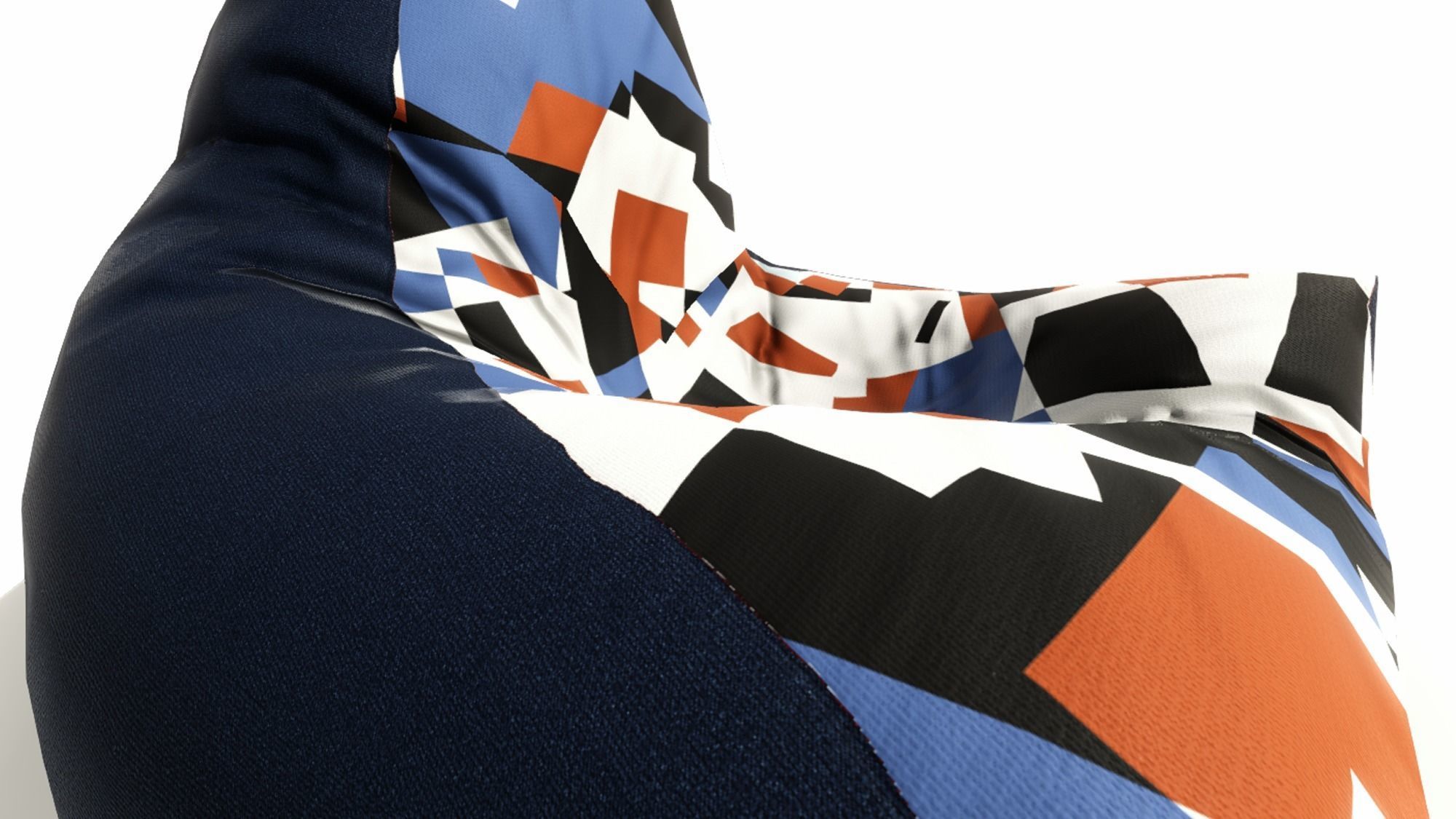 Bean Bag Collection Low-poly 3D model_2