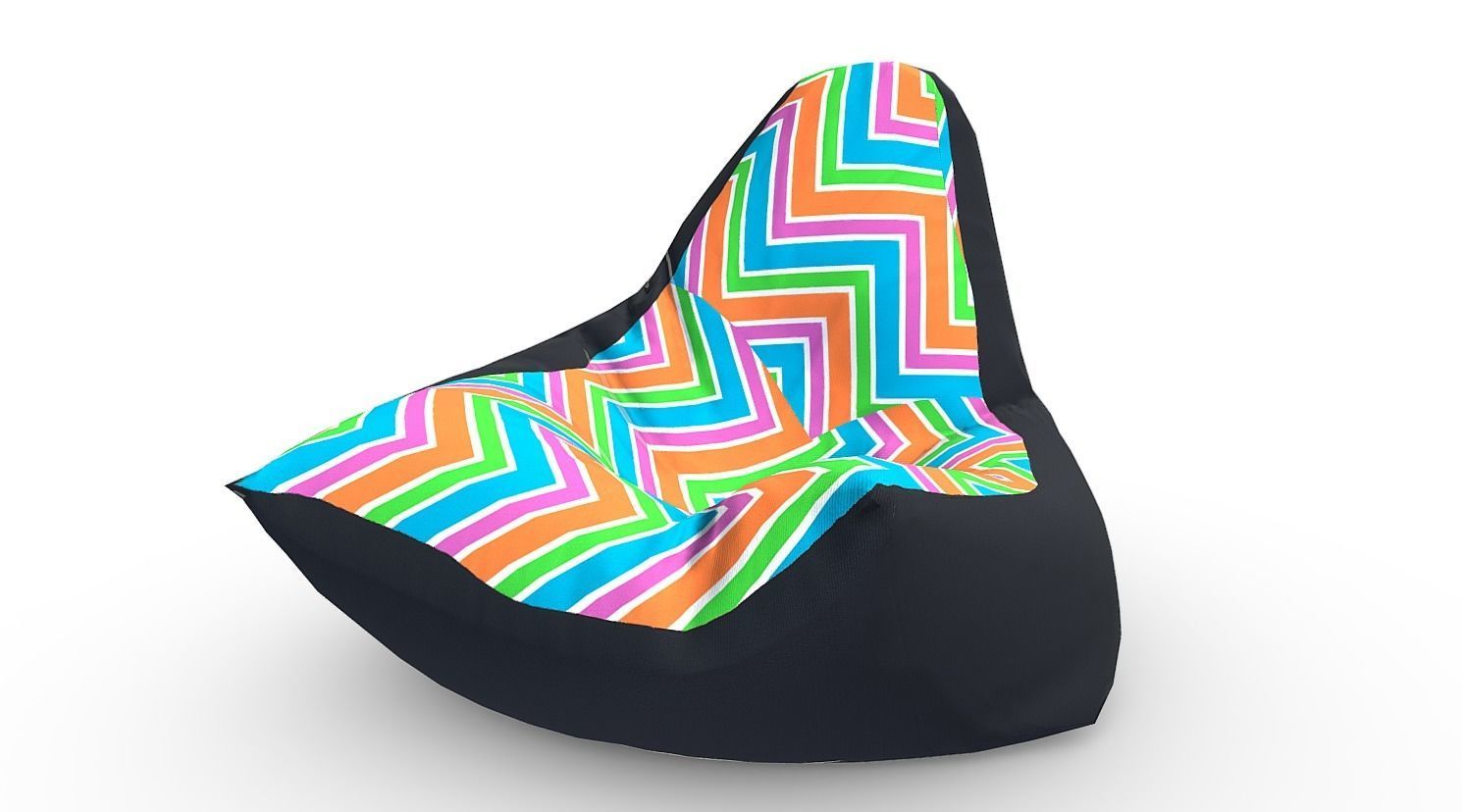 Bean Bag Collection Low-poly 3D model_10