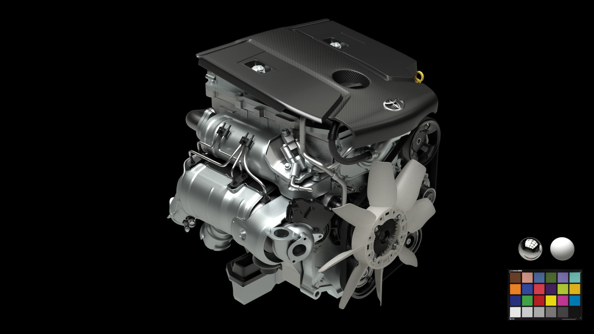 Toyoda Engine 3D model_2