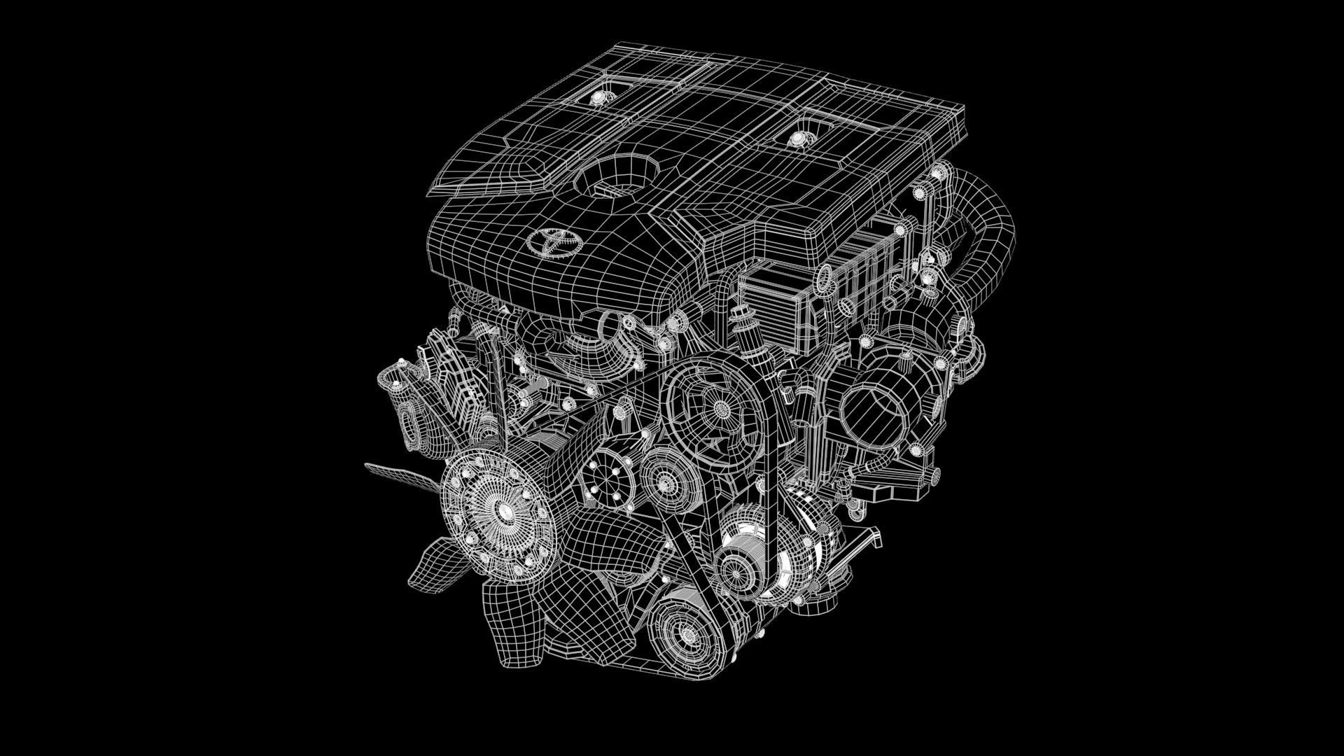 Toyoda Engine 3D model_3