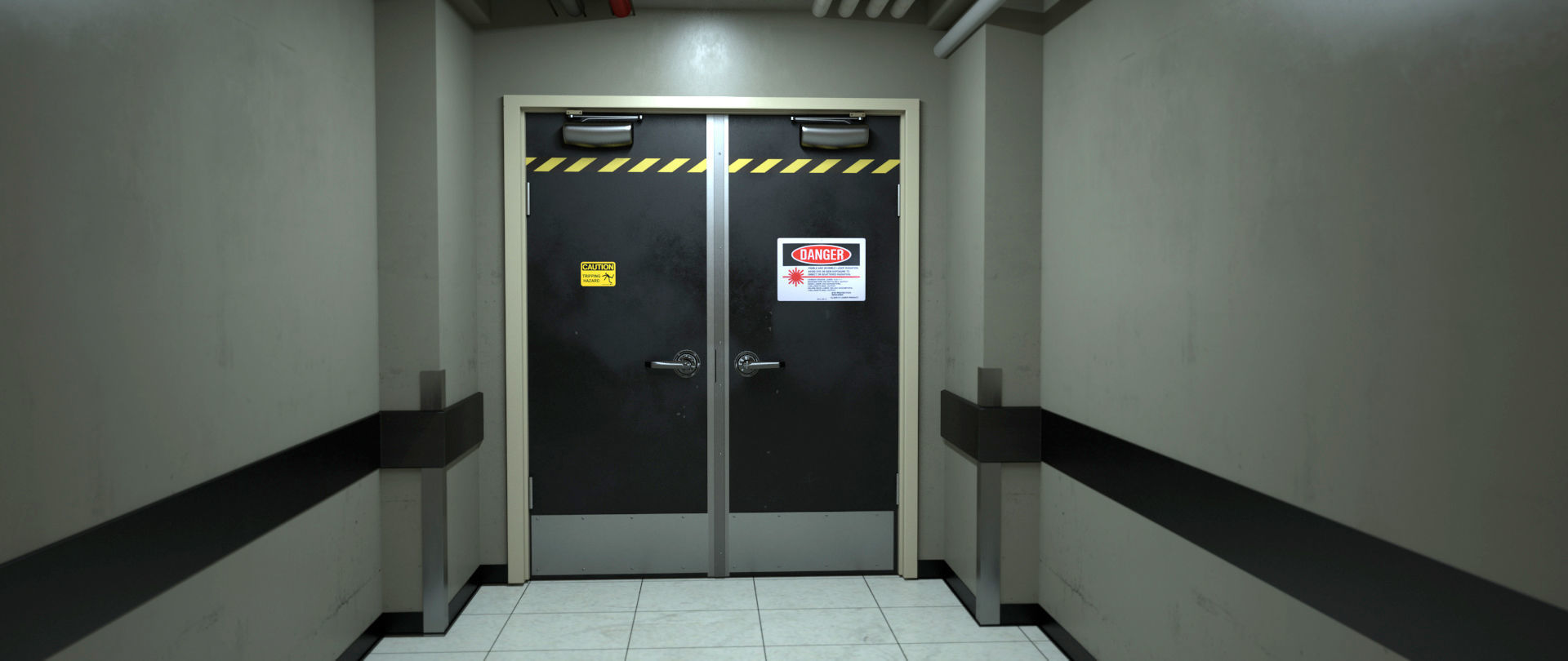 Industrial Hallway 3D model_5