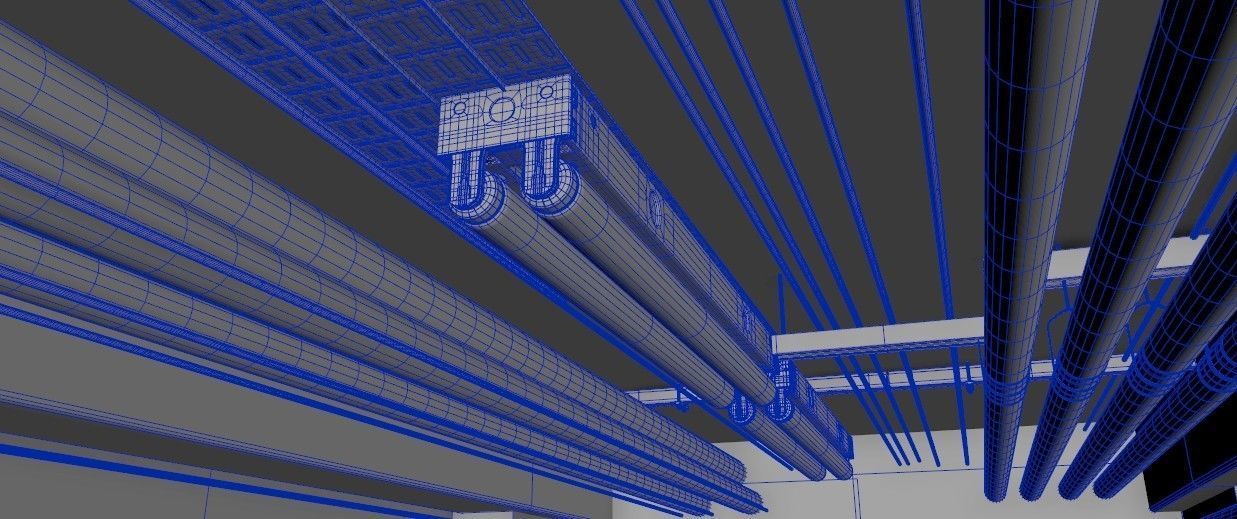 Industrial Hallway 3D model_19