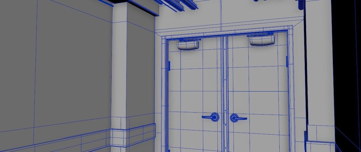 Industrial Hallway 3D model_29