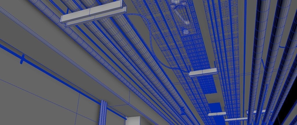 Industrial Hallway 3D model_25