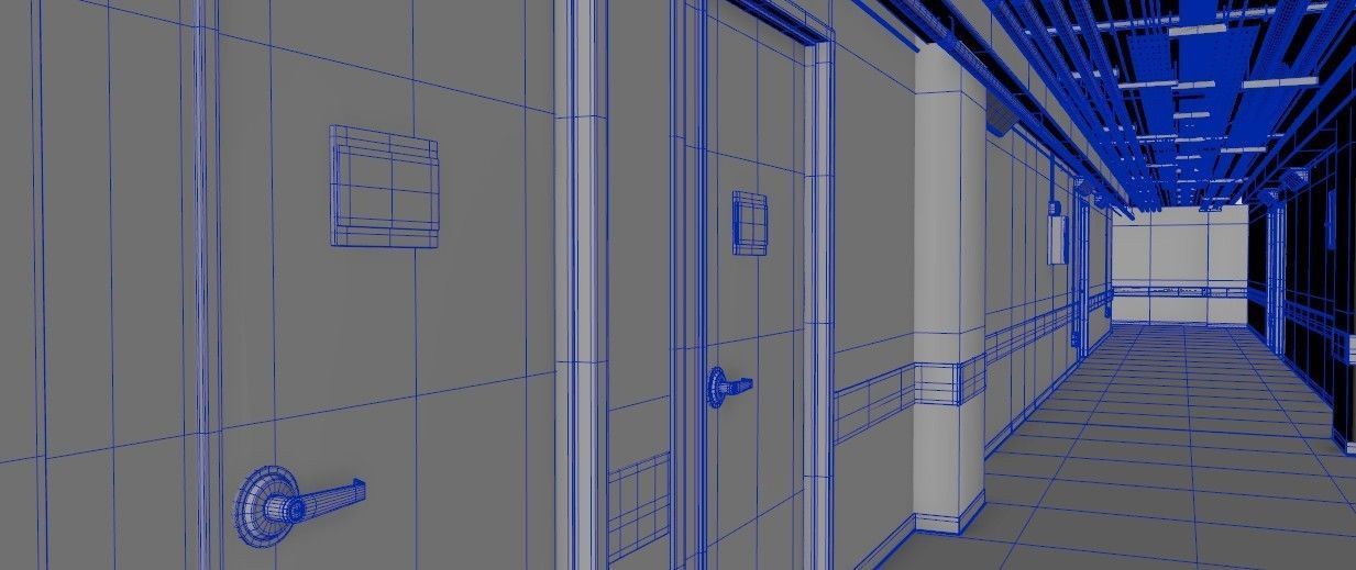 Industrial Hallway 3D model_20