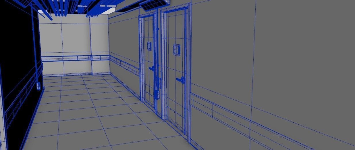 Industrial Hallway 3D model_22