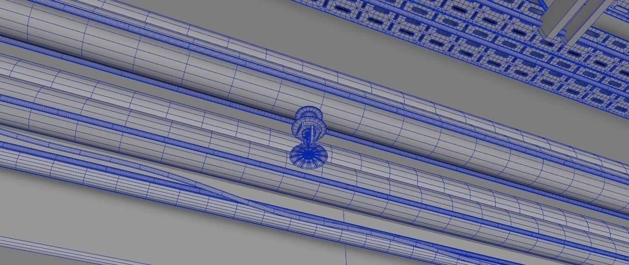 Industrial Hallway 3D model_18