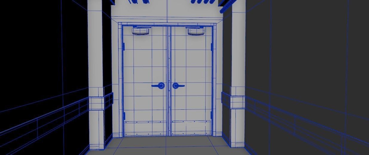 Industrial Hallway 3D model_14