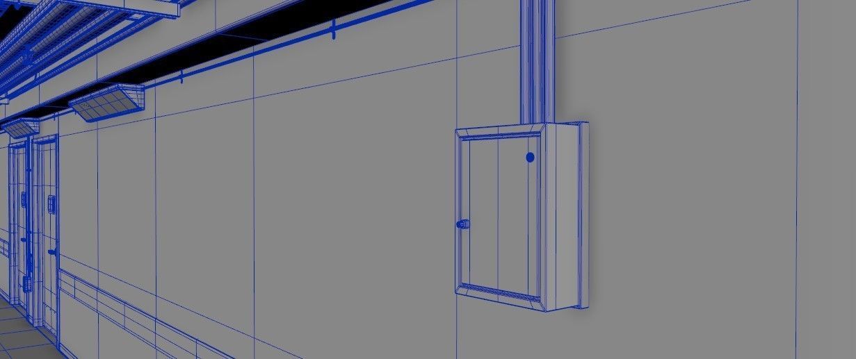 Industrial Hallway 3D model_26
