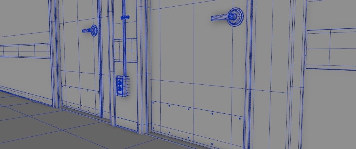 Industrial Hallway 3D model_28